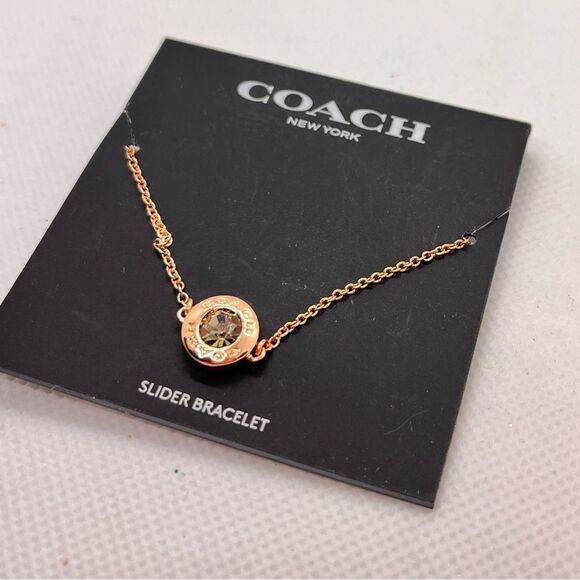 COACH OPEN CIRCLE SLIDER BRACELET F67072 ROSEGOLD $78 - Picture 5 of 6